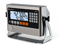 Digital weighing scale with digital display on a white background